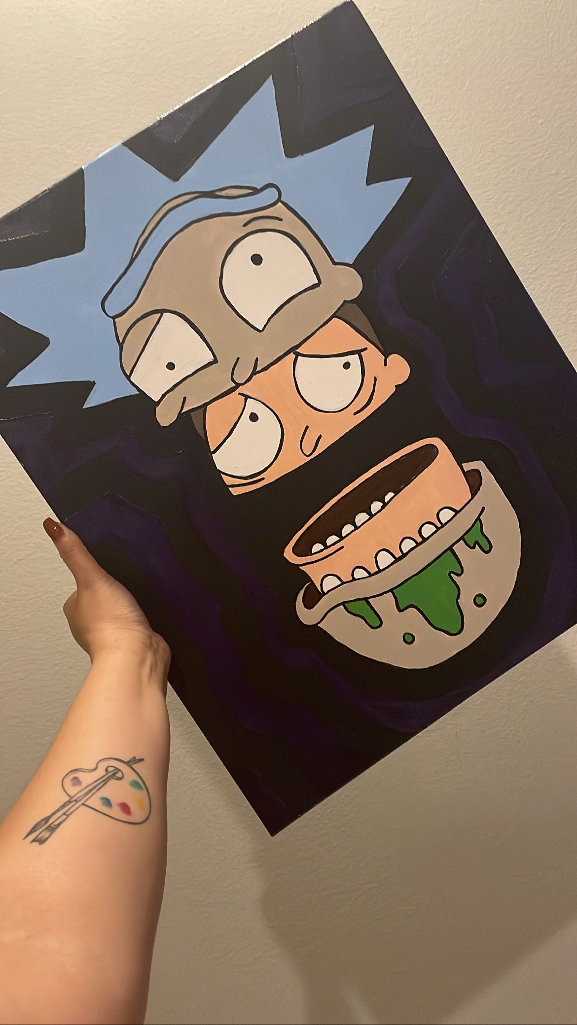 Rick Morty Painting 
