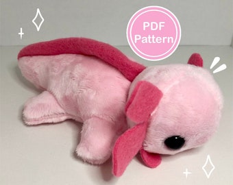 Axolotl plush PDF pattern (NOT a physical product)