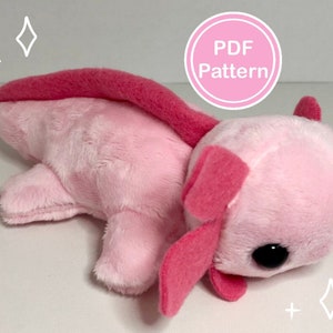 Axolotl plush PDF pattern (NOT a physical product)