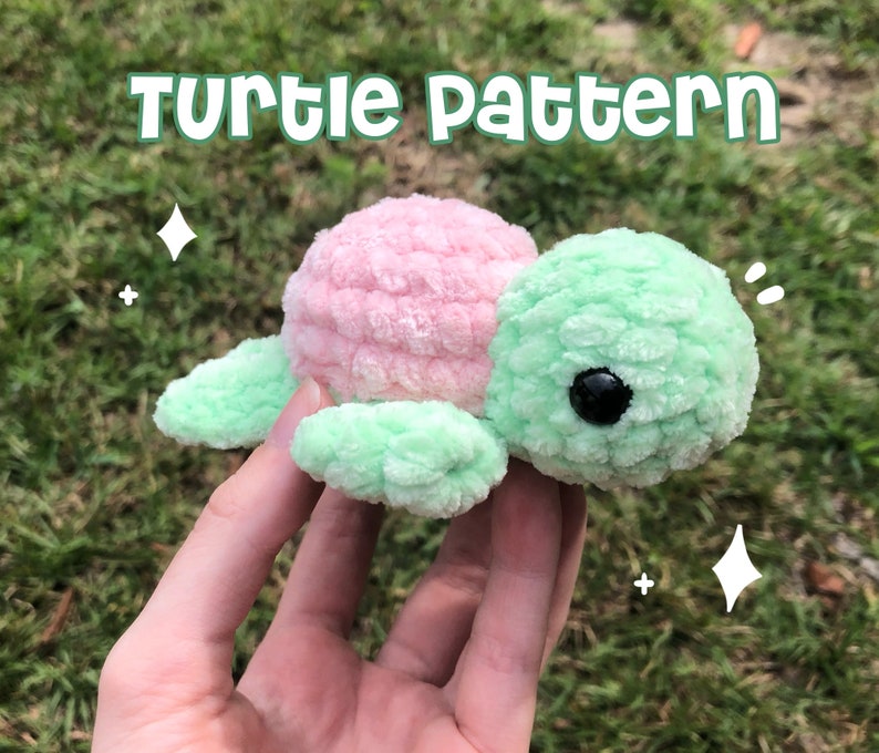 Crochet sea turtle PDF pattern image 1