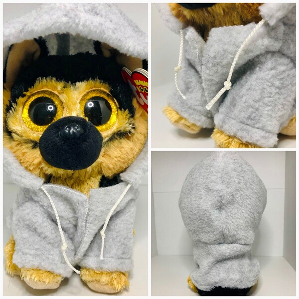 Beanie Boo grey sweatshirt hoodie (Beanie Boo NOT included)