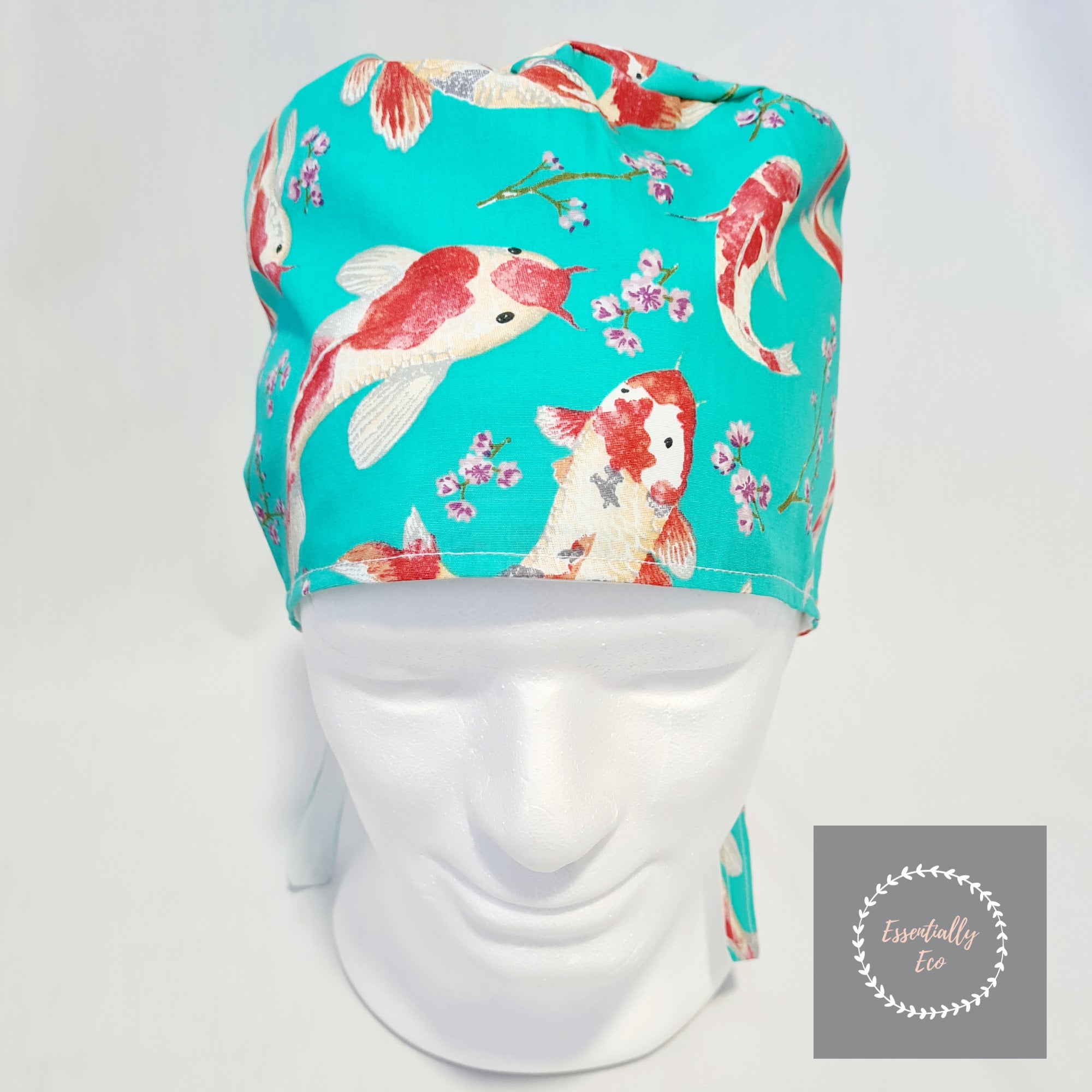 Koi Fish Scrub Hat. Fully lined OekoTex Certified. 1 DAY Etsy