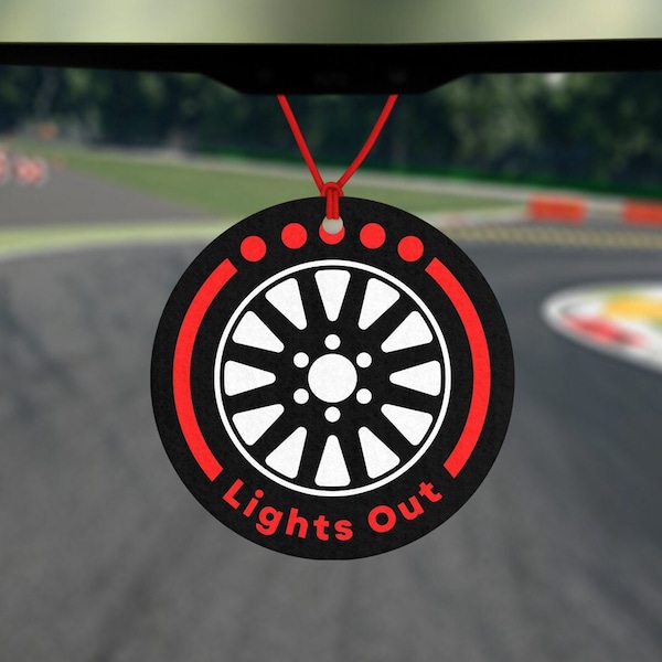 F1 lights out air freshener - car air freshener - car accessories - F1 start - formula 1 start - grand prix lights out