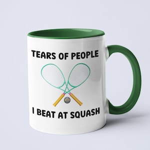 Caneca de cerâmica Lágrimas de Pessoas que Venci no Squash - Presente de Squash - Caneca de Squash - Presente para Parceiro de Squash - Presente para Ele - Presente para Ela - Novidade