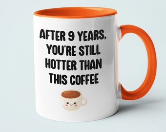 Pottery Anniversary Ceramic Mug - 9th Anniversary Gift - Anniversary Gift for Him - Anniversary gift for Her - Anniversary present - Novelty
