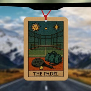 Die Padel Tarot Karte Lufterfrischer - Auto Lufterfrischer - Auto Zubehör - Padel Geschenk - Padel Geschenk - Geschenk für den Besten Freund - Geschenk für Ihn
