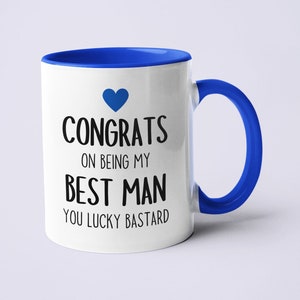 Mug Félicitations pour être mon meilleur homme - Cadeau de mariage - Cadeau pour meilleur homme - Cadeau meilleur homme - Cadeau pour témoin - Cadeau pour meilleur ami - Cadeau pour meilleur ami - Nouveauté