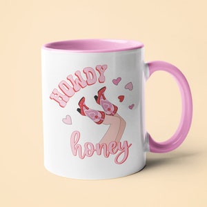 Howdy Cowgirl Becher - Valentinstag Kaffeetasse - Housewarming Geschenk - Yeehaw - Cowgirl Tasse - Cowboy - Valentinstag Geschenk - Geschenk für sie - Lustig