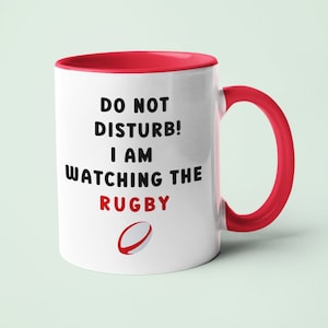 Mug rugby drôle en céramique - Fan de rugby - Ne pas déranger - Fan de rugby - Cadeau pour lui - Cadeau pour elle - Cadeau d'anniversaire - Cadeau de moins de 10 ans - Mug fantaisie