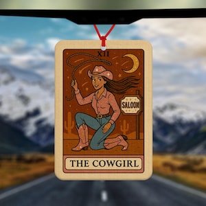 The Cowgirl Tarot Karte Lufterfrischer - Lufterfrischer fürs Auto - Lufterfrischer fürs Auto - Cowgirl Geschenk - Cowboystiefel - Cowboyhut - Yeehaw - Country Fan