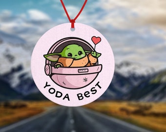 Yoda Best car air freshener - Car Air Freshener - Car Accessories - Gift for him - Gift for her - Gifts under 10 - Baby Yoda Gift