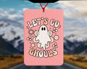 Let's Go Ghouls Ambientador para coche - accesorios para coche - Let's Go Girls - The Ghouls - Regalo de Halloween - Regalo para ella - Regalo para él - Halloween