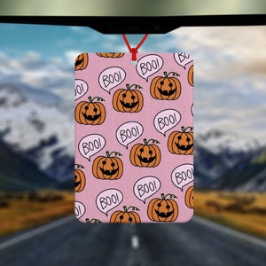 Halloween Car Air Freshener - Halloween Lover Gift Car Accessories - Halloween gifts - Boo pumpkin - Gift for Her - Halloween present