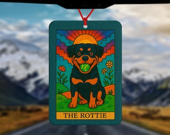 Aromatizador de ar com carta de tarô Rottie - Aromatizador de ar para carro - Acessórios para carro