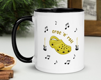 Taza Croc n Roll - Taza divertida - Regalo divertido - regalo de rock and roll - zapatos de cocodrilo - regalo para músico - regalo para cualquier ocasión