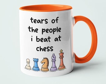 Tears Of The People I Beat At Chess Mug - Funny Hobby Gift Mug, Office Cup