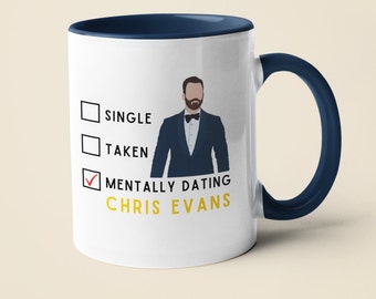 Taza con citas mentales de Chris Evans (inspirada) - Fan de Chris Evans - Regalos de Chris Evans - Regalo para ella - Regalo para un amigo - Taza de Chris Evans