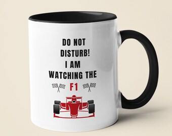 Caneca inspirada na F1 - Fã da F1 - Não perturbe - Fã da Fórmula 1 - Presente para ele - Presente para ela - Presente de aniversário - Presente para menos de 10 - Caneca novidade