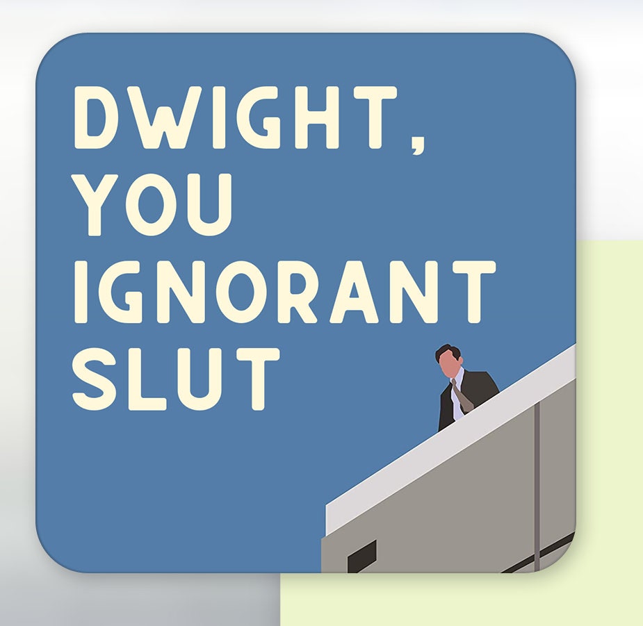 Michael Scott inspired fridge magnet - The Office USA fridge magnet - large  fridge magnet - The Office - ignorant slut - Dwight Schrute - Etsy België, image size:925x901