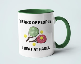 Tears Of People I Beat At Padel Ceramic Mug - Padel Gift - Padel Mug - Gift for Padel Partner - Gift for Him - Gift for Her - Novelty Gift