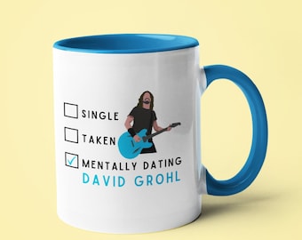 Caneca David Grohl para namorar mentalmente (inspirada) - fã de Dave Grohl - David Grohl - Foo Fighters - fã de Foo Fighters - presente para ele - caneca David Grohl