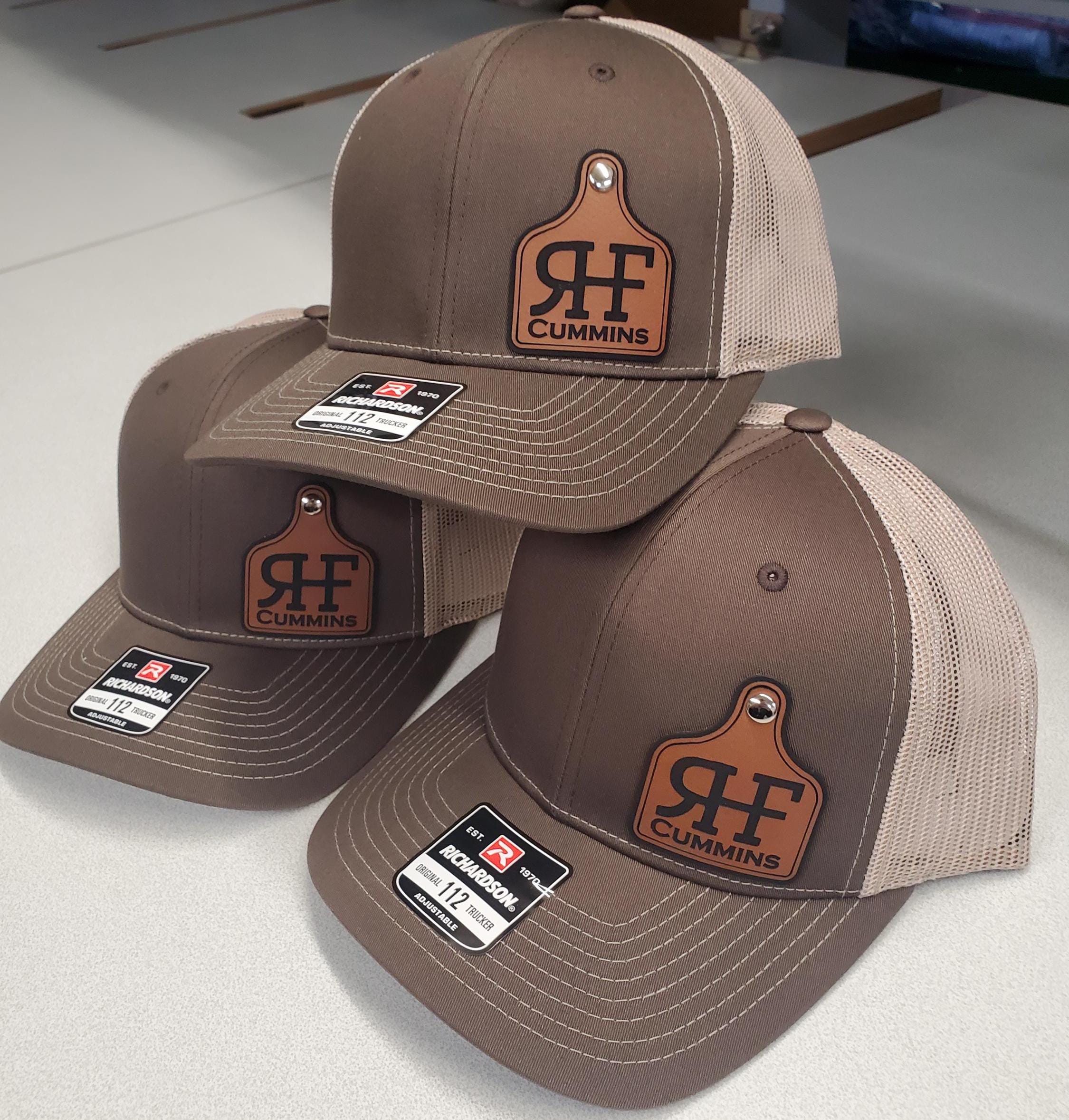 KVR King’s Valley Ranch Richardson 112 Trucker Hat Leather Patch Westerncore Cap Cowboy Leather Patch Trucker Hat With Skull, Richardson 112  main image 2