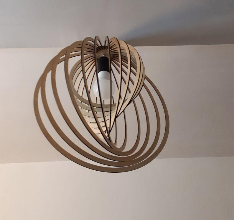 Wood Pendant Light Pendant Light Wooden Ceiling Light DIY Etsy