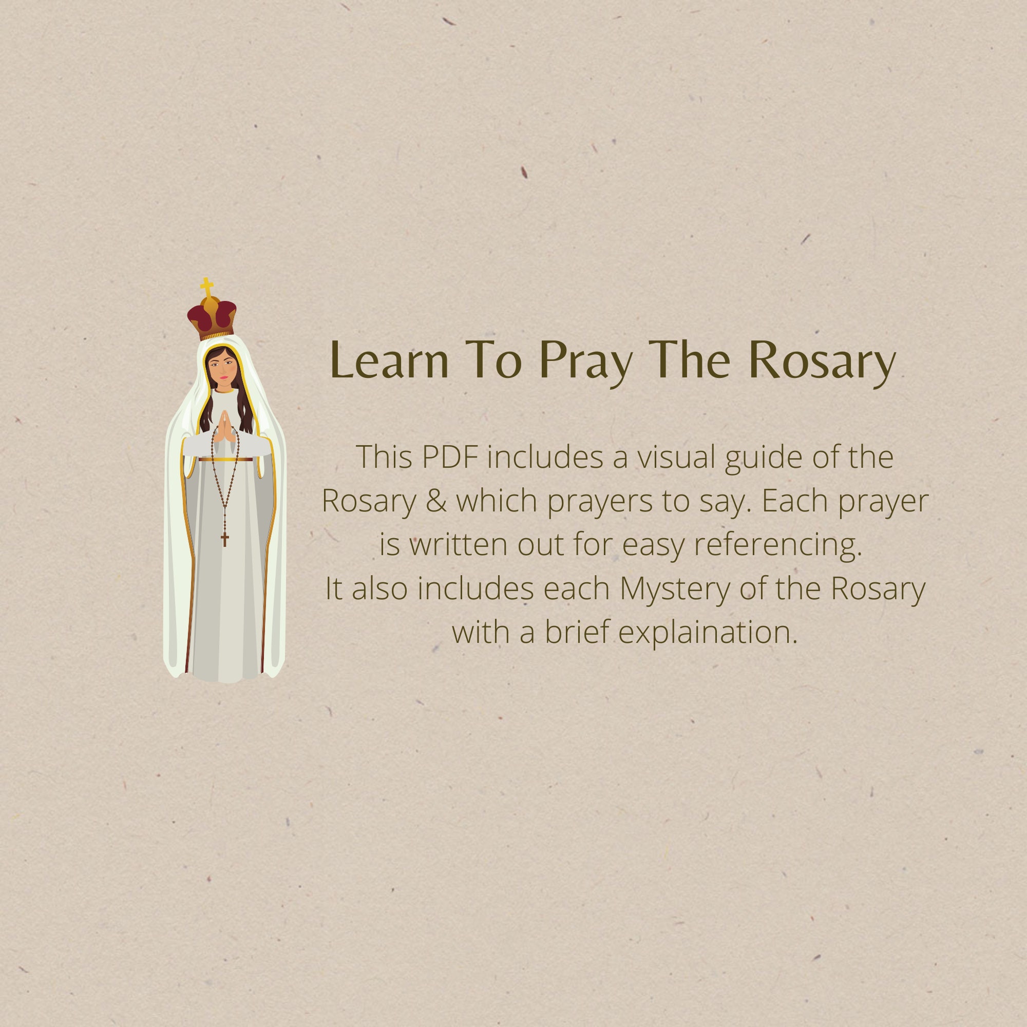 Beginner's Guide to Praying the Rosary - Printable Rosary PDF - Etsy
