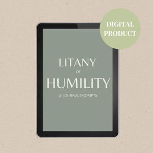 The Litany of Humility - Catholic Journal Prompts for Meditation - Self-Reflection - Healing - Spiritual Growth