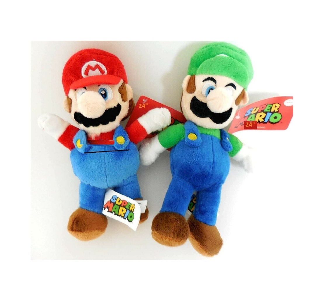 2Pk Super Mario 18 Mario and Luigi Plush | Etsy