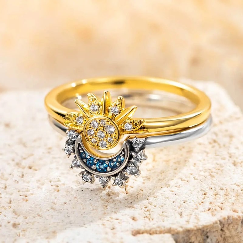 Sun and Moon Ring - Etsy