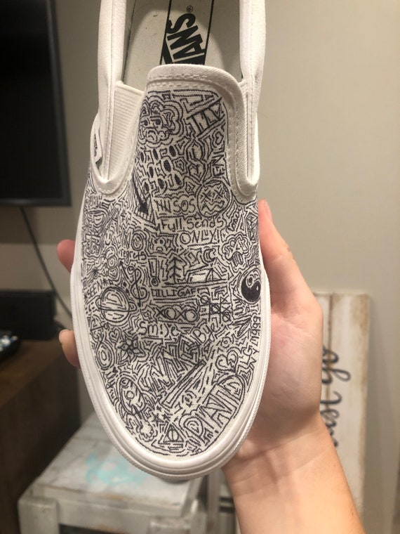 vans doodle shoes