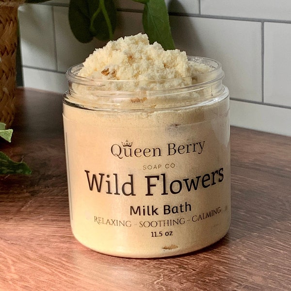 Wild Flowers scented Oatmeal Milk Bath - 11 oz. Bath Tea - Bath Soak  - Self Care - Gift - Milk Soak