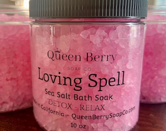 Sea Salt Bath Soak - Loving Spell - Relax - Detox - Enjoy your ME time - Self Care