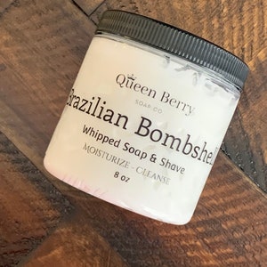 Brazilian Bombshell - Whipped Soap & Shave - Tropical - Paraben and Cruelty Free -Self Care - Spa Gift