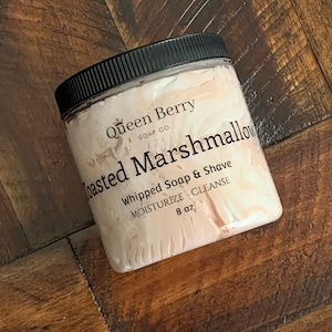 Toasted Marshmallow - Whipped Soap and Shave - Creamy - Paraben and Cruelty Free - Foaming Whip Soap