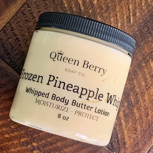 Frozen Pineapple Whip- Pineapple Vanilla - Whipped Body Butter Lotion - Paraben and Cruelty Free - Thick Body Cream