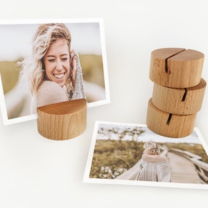 Round Wood Card Holder, Photo Holder, Place Card Holder, Photo Gift