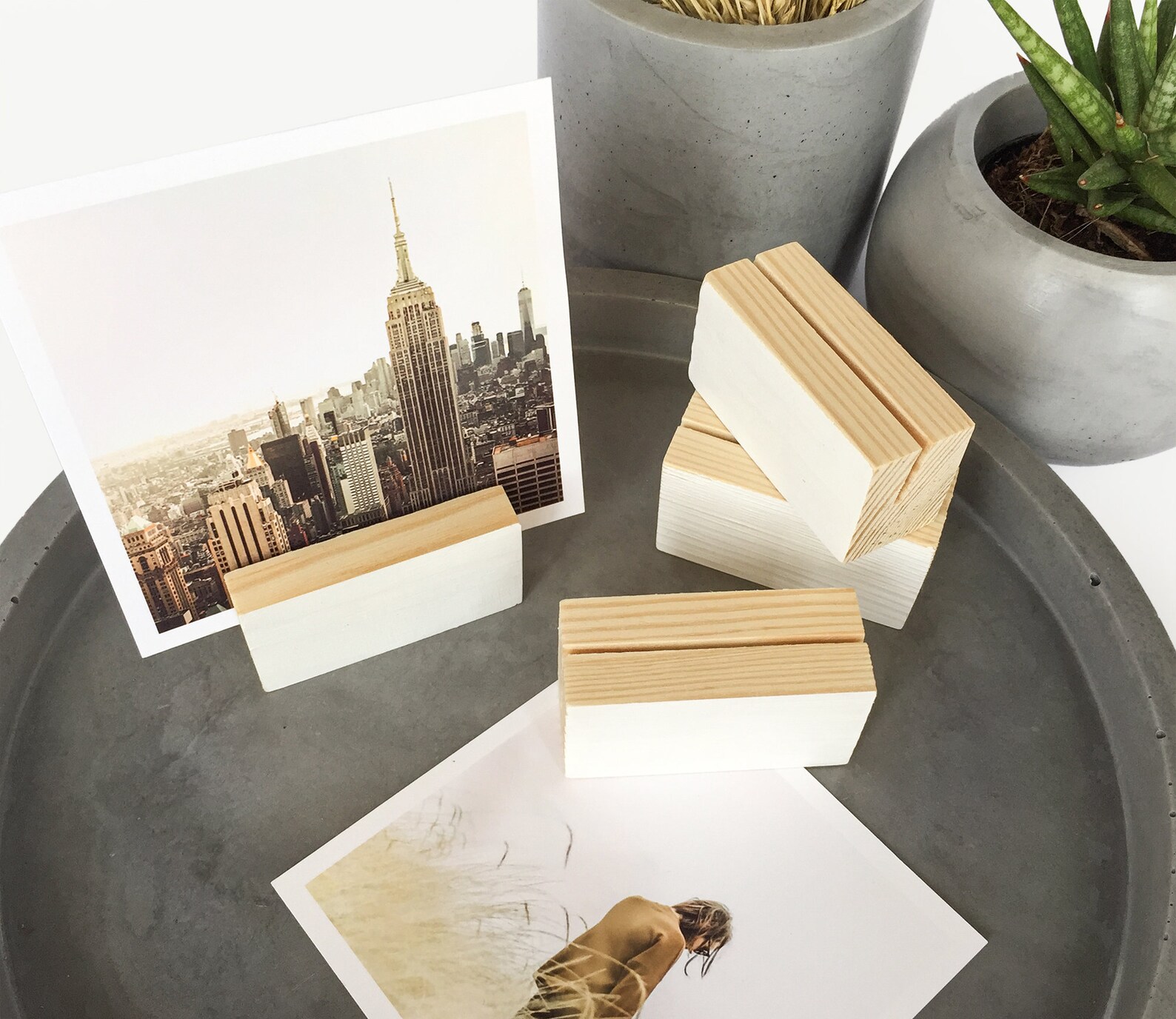 Wood Block Photo Holder White Card Holder Place Card Holder Etsy