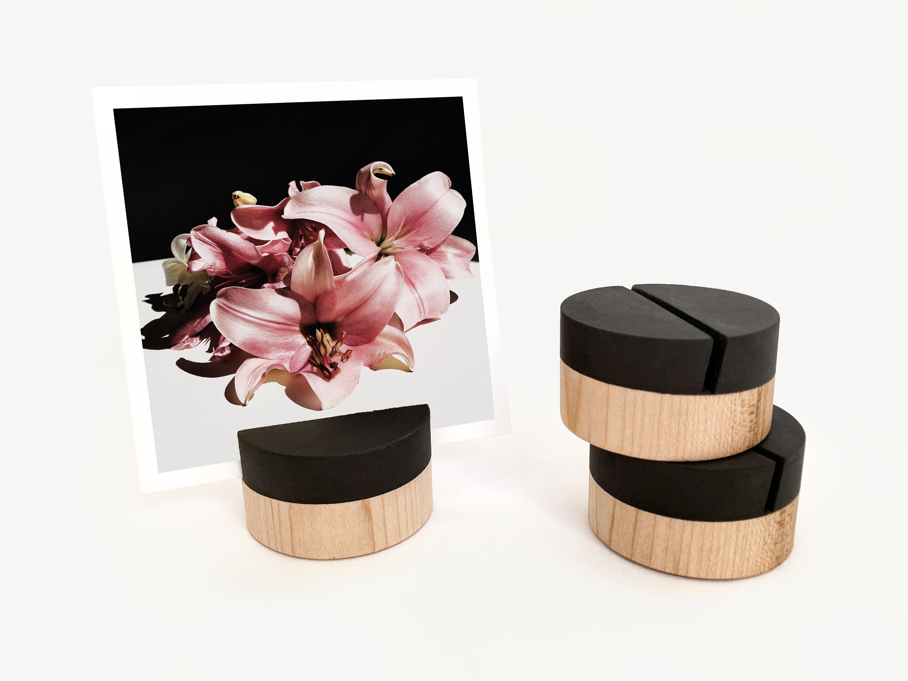 Black Wood Place Card Holder Wooden Photo Holder Table Etsy Australia