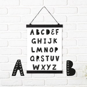Alphabet Poster I ABC Wall Art I Alphabet Print I Wall Art Nursery Decor I Kids Room I Study and play I Educational poster I Letter poster