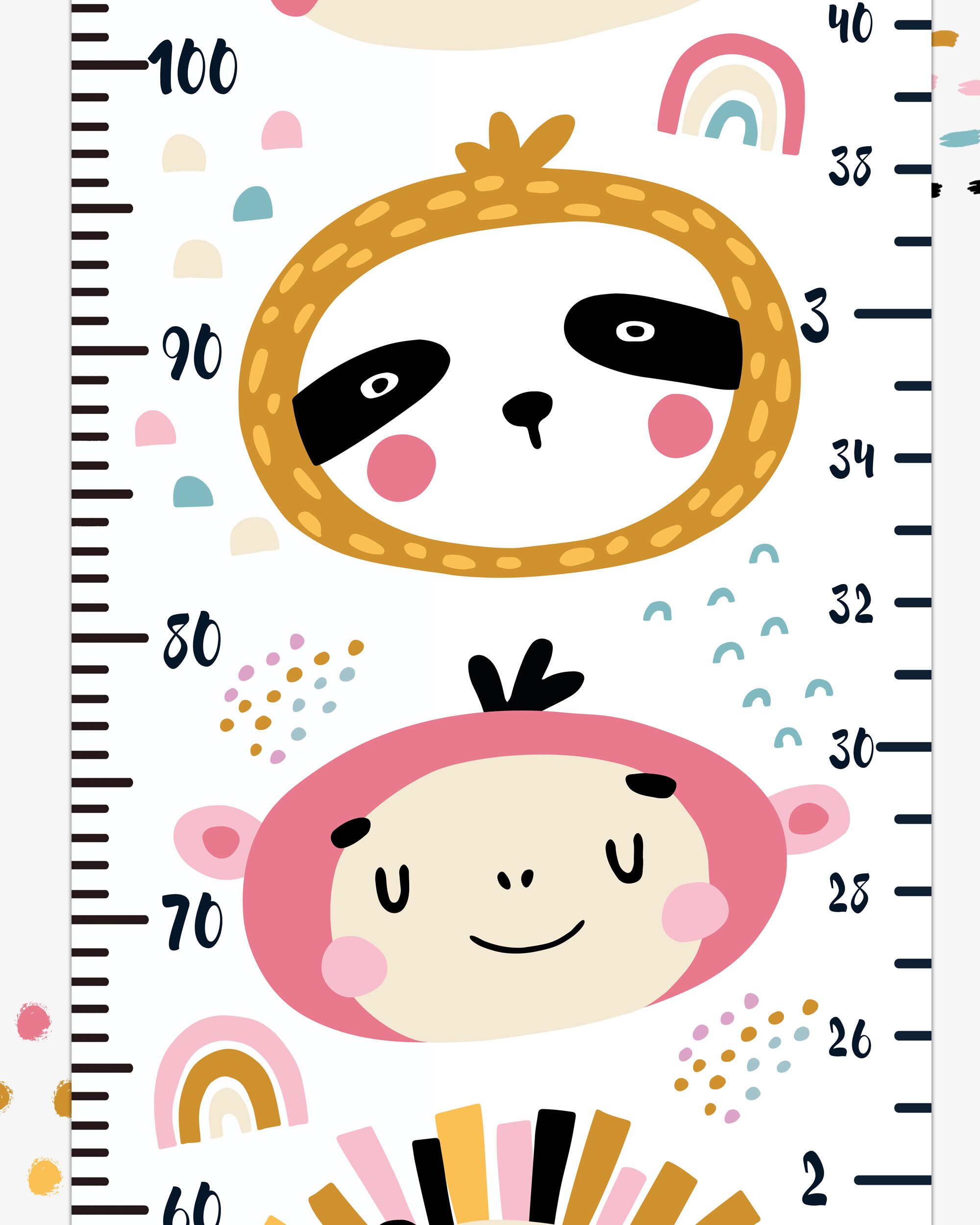 Personalized Growth Chart Girl Vinil Growth Chart Etsy