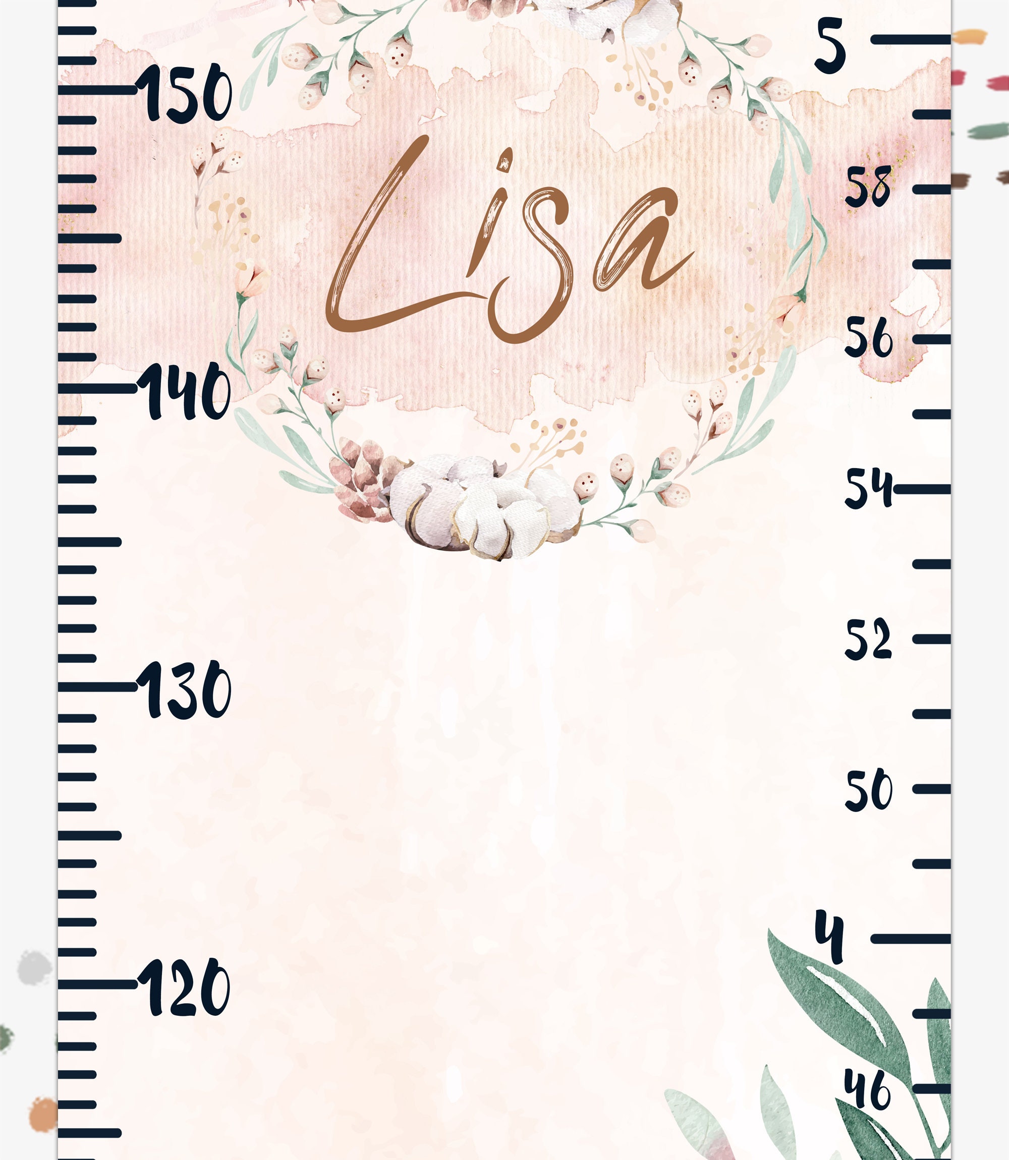 Personalized Growth Chart Girl Vinil Growth Chart Etsy Australia