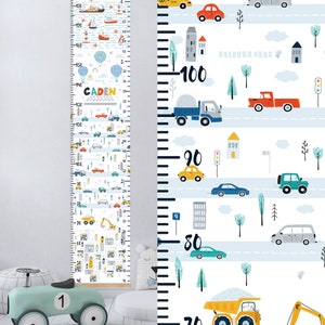 Transporte personalizado de la tabla de crecimiento / Vinil Growth Chart / Arte de guardería para niños / Regla de la tabla de crecimiento / Tabla de altura para niños / Decoración de guardería