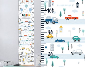 Personalized Growth Chart Transport | Vinil Growth Chart | Boy nursery art | Growth Chart Ruler | Height Chart For Kids | Nursery Decor