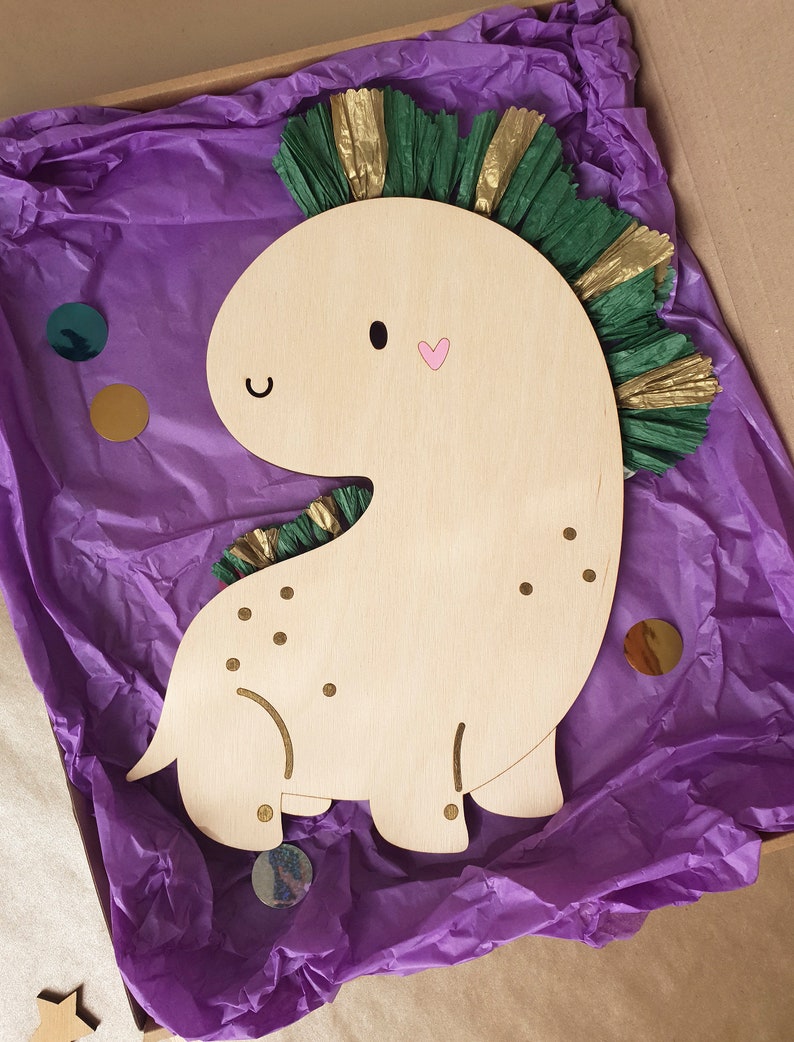 Dinosaur wooden nursery decor Raffia Neutral boho dino wall Etsy