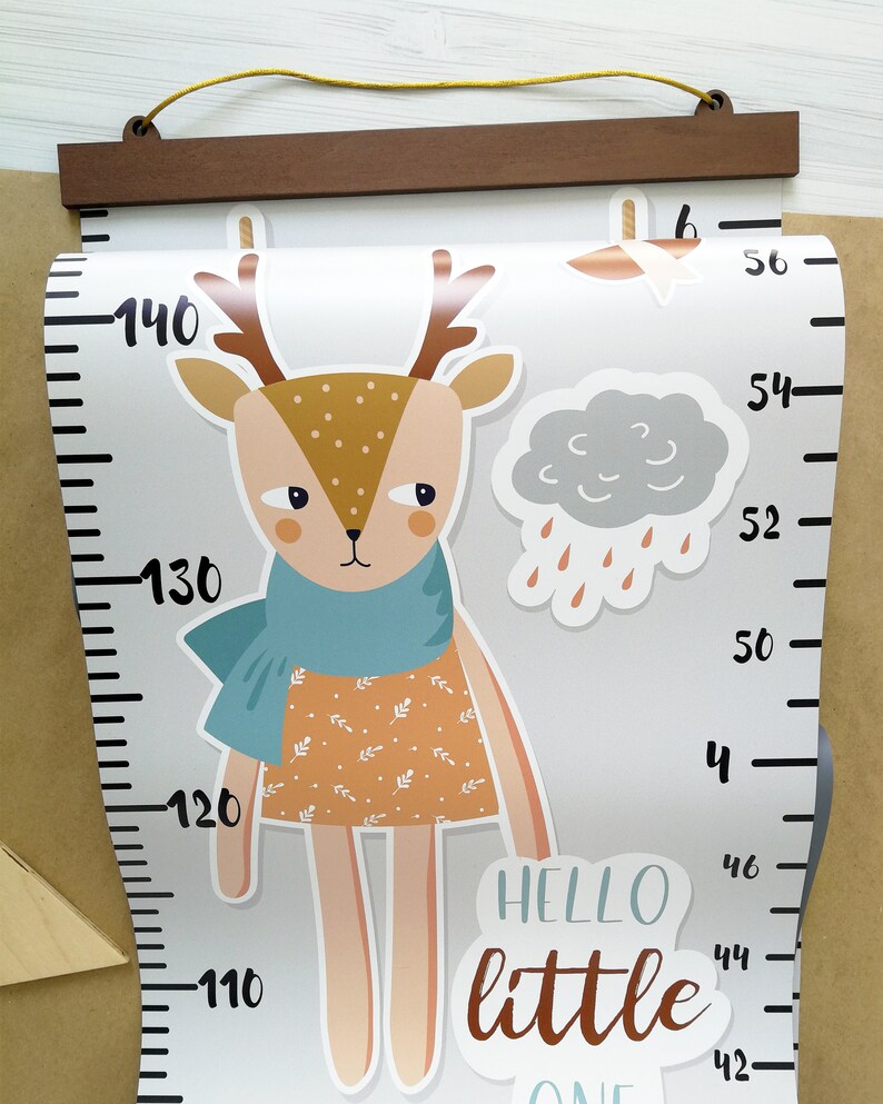 Growth Chart Animals Height Chart for Kids Zoo Growth Chart Etsy