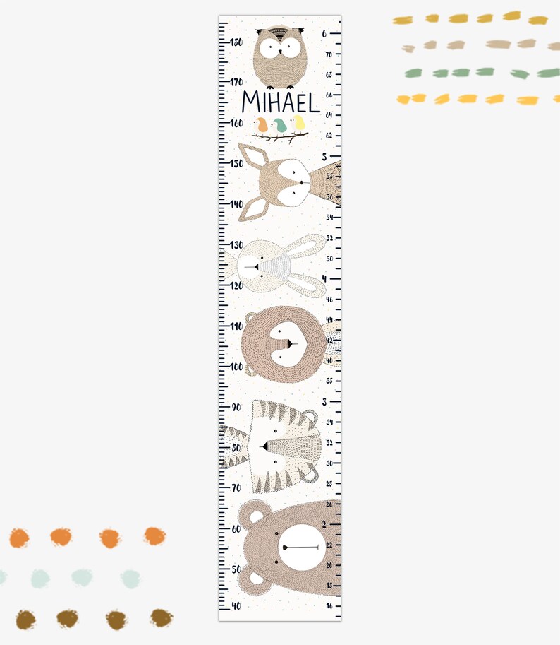 Tillväxtdiagram för skogsdjur i plantskolan, plywoodram bild 3