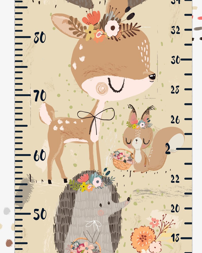 Personalized Growth Chart Girl Vinil Growth Chart Etsy