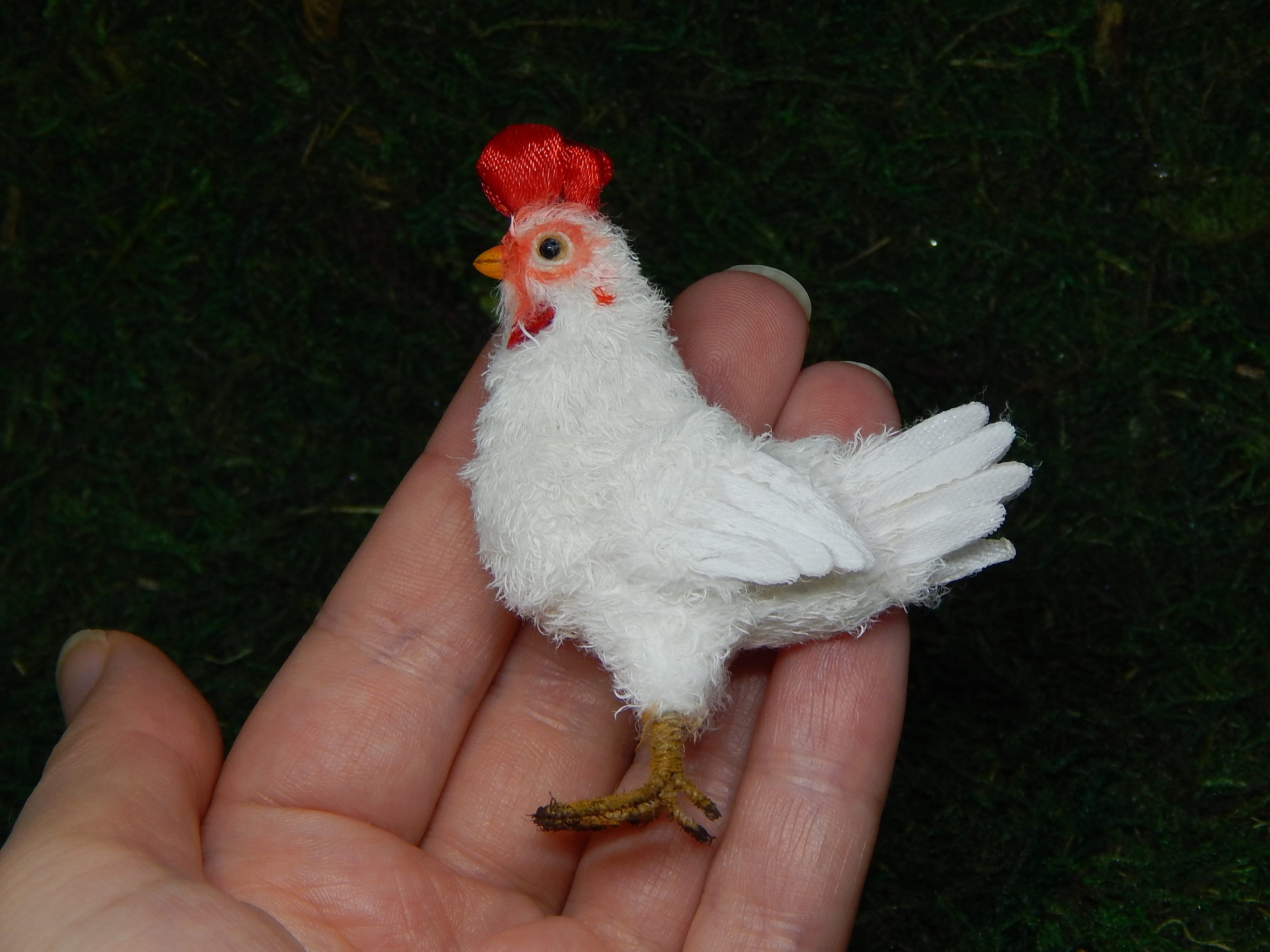 Miniature chicken with chick Etsy